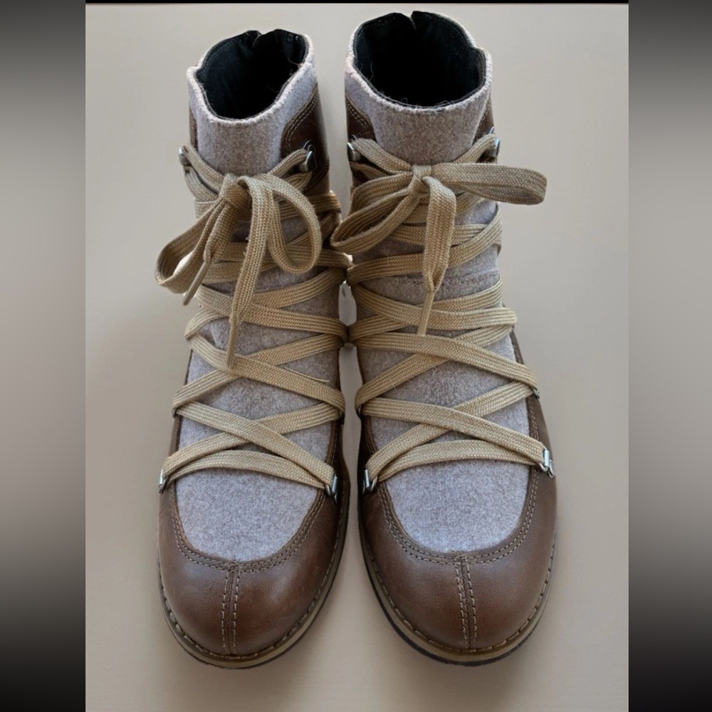 MERRELL Shiloh II Brown Felted Wool Leather Boots - Womens  Size 9.5 NWOT